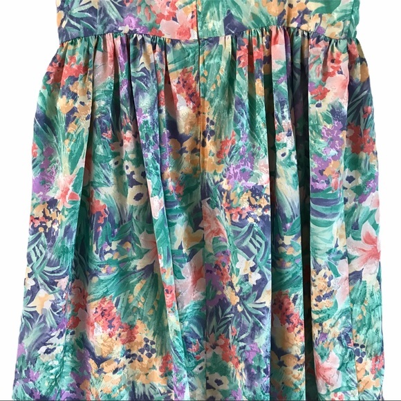 Golden Girls XO Betty White XO Vintage Medium - Large Floral Dress Flowy Skirt - Picture 8 of 9